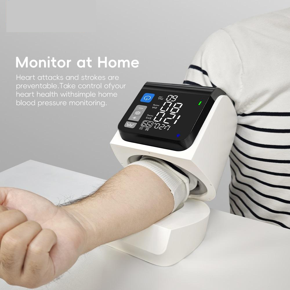 Hospital Desktop Electronic BP Monitor Tunnel Type Digital Blood Pressure Sphygmomanometer Machine with Arm Barrel