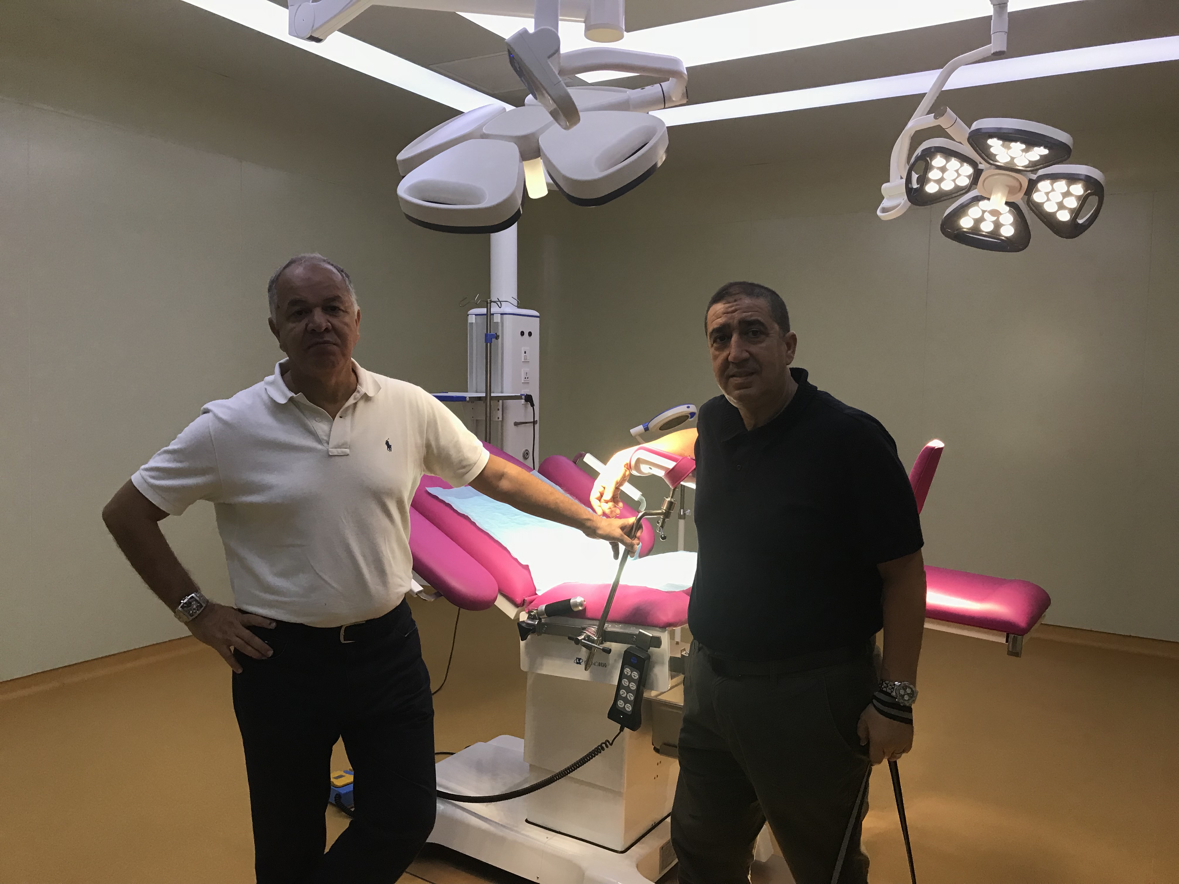 Algeria Hospital Owner Visit our factory for Surgical Table And light.